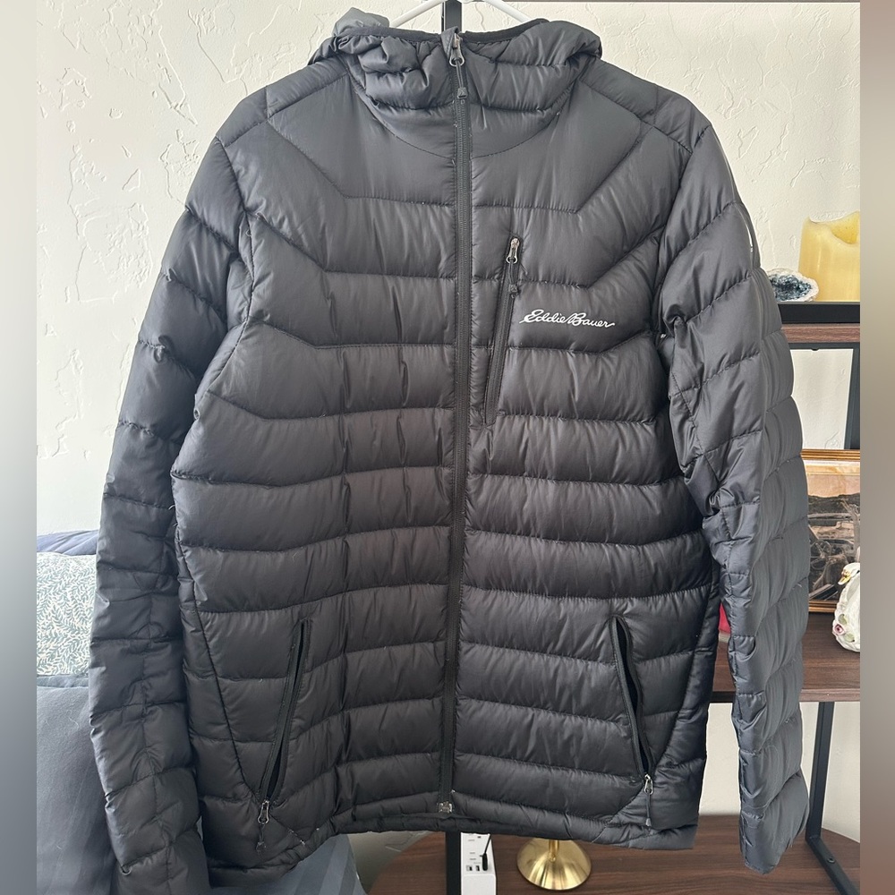 Eddie Bauer Men's Charcoal Puffer Jacket